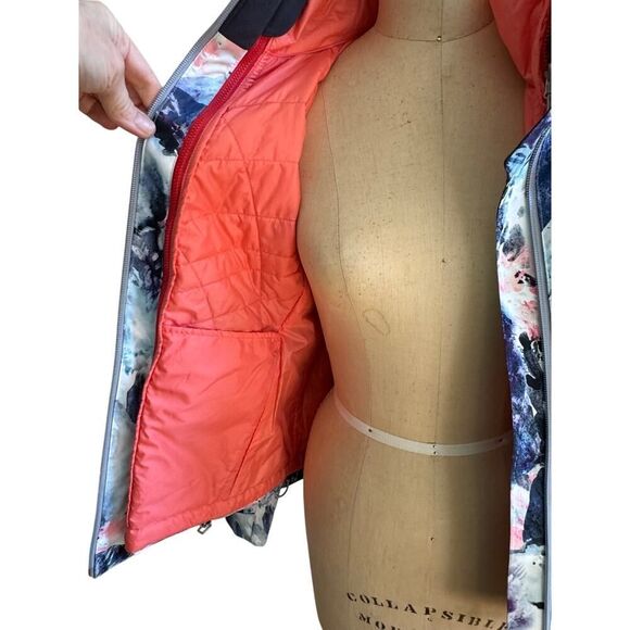 Women's 2-in-1 Obermeyer Ski Snowboard Jacket size 4 EUC Coral Under‎ Jacket - Picture 6 of 13